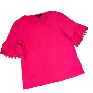 Banana Republic Pink Flare Sleeve Blouse in XS